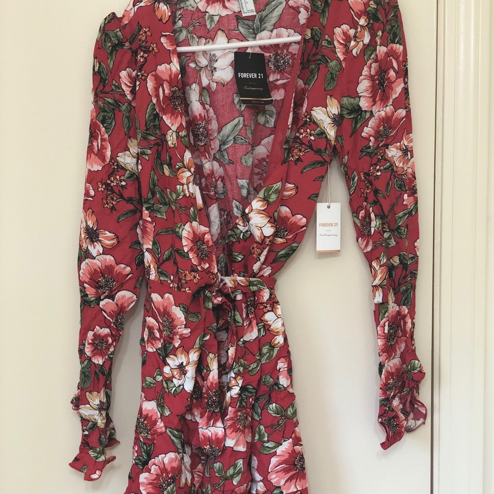 Forever 21 large wrap mini dress